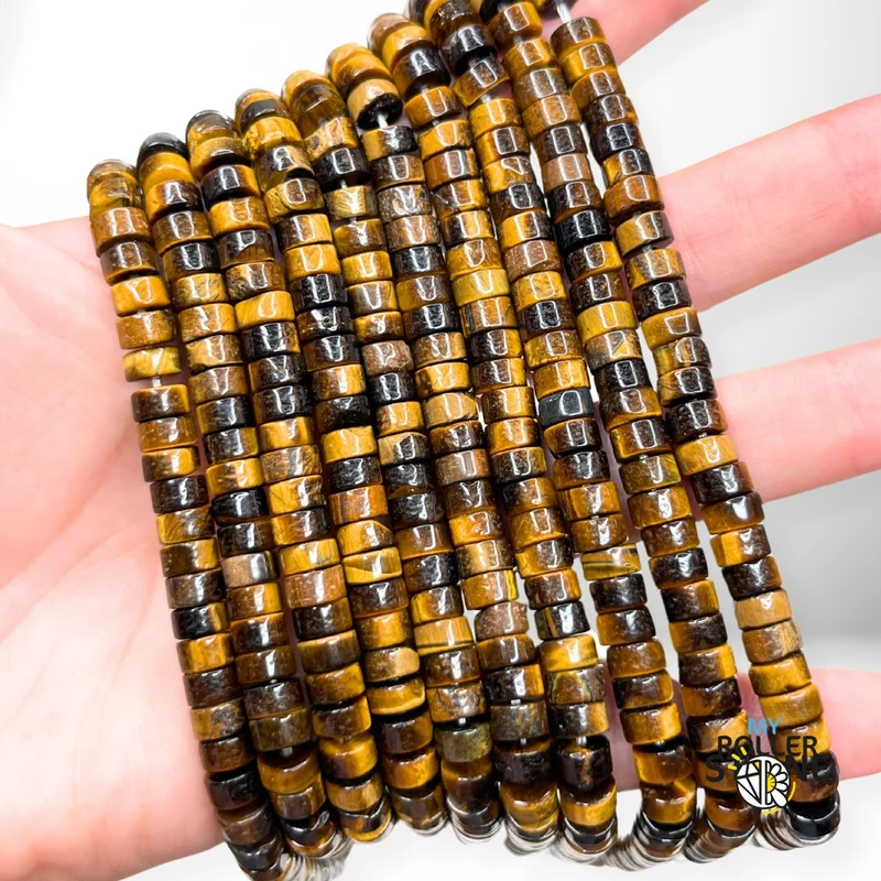 Heishi-Perle aus Tigerauge