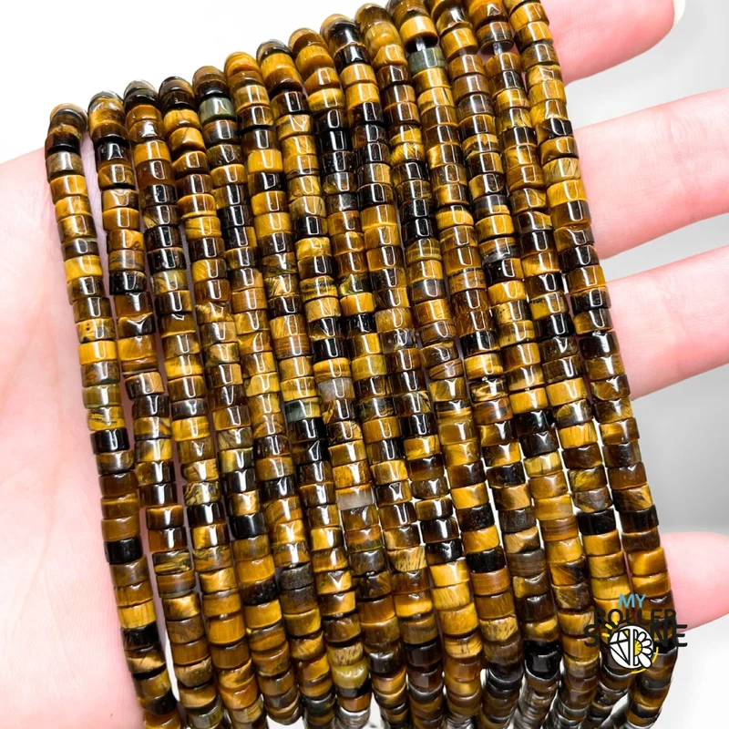 Heishi-Perle aus Tigerauge