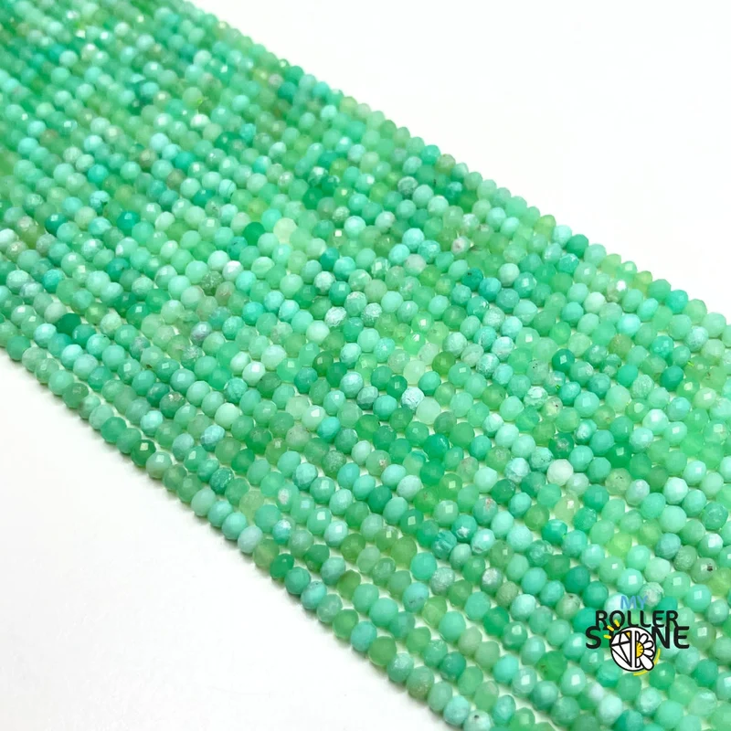 Chrysopras Facettierte Rondellperle 3X2 MM