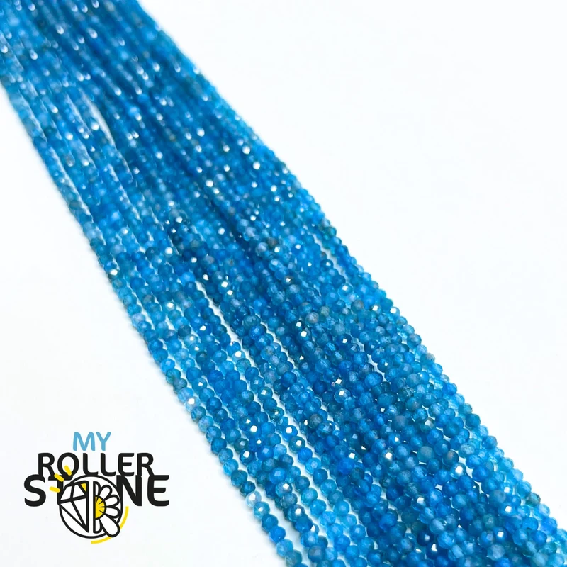 Facettierte blaue Apatitperlen 5A 2 mm, 3 mm und 4 mm