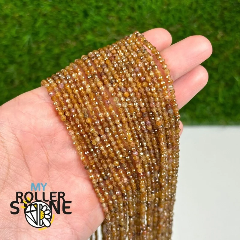 3 MM gelbe Saphir-Facettenperle