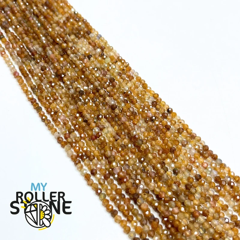 3 MM gelbe Saphir-Facettenperle