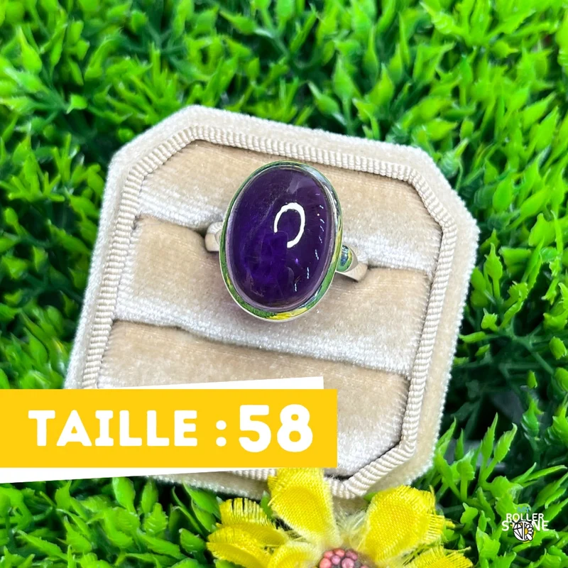 925 Silber Amethyst Ring #131