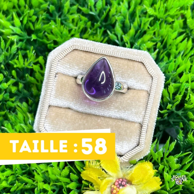 925 Silber Amethyst Ring #134
