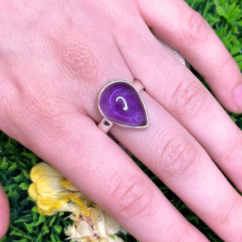925 Silber Amethyst Ring #134