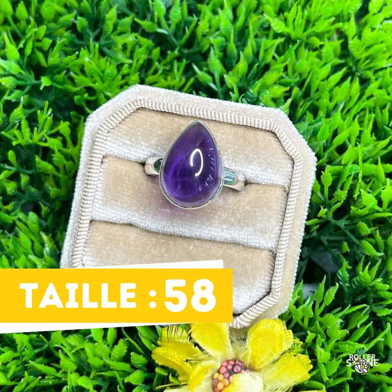 925 Silber Amethyst Ring #133
