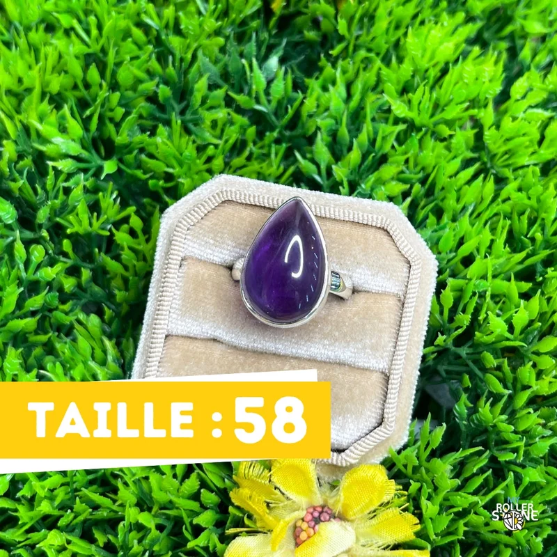 925 Silber Amethyst Ring #139