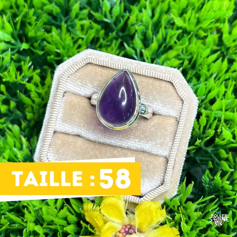 925 Silber Amethyst Ring #137