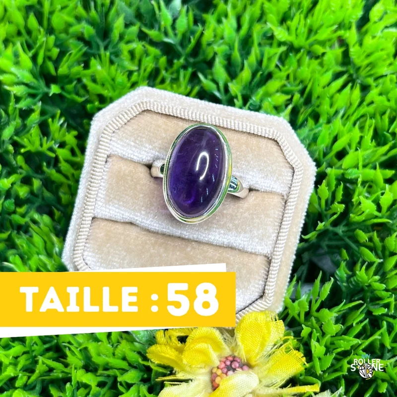 925 Silber Amethyst Ring #136