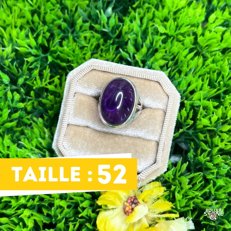 925 Silber Amethyst Ring #92