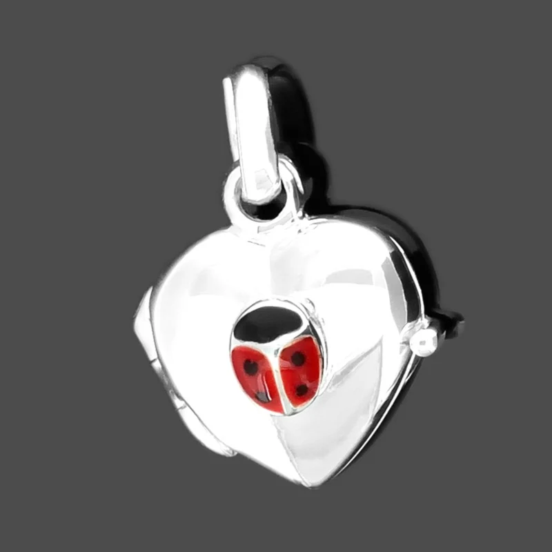 TAUFMEDAILLON, MEDAILLON SILBER, MARIENKÄFER SCHMUCK, TAUFGESCHENK