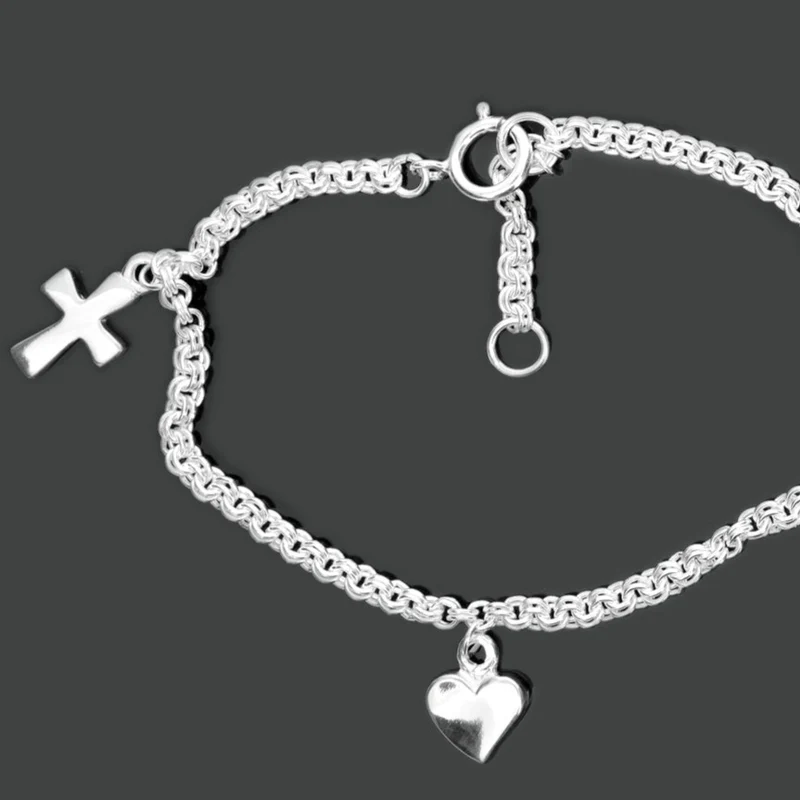TAUFARMBAND SILBER, SILBERARMBAND, TAUFSCHMUCK, GESCHENK ZUR TAUFE