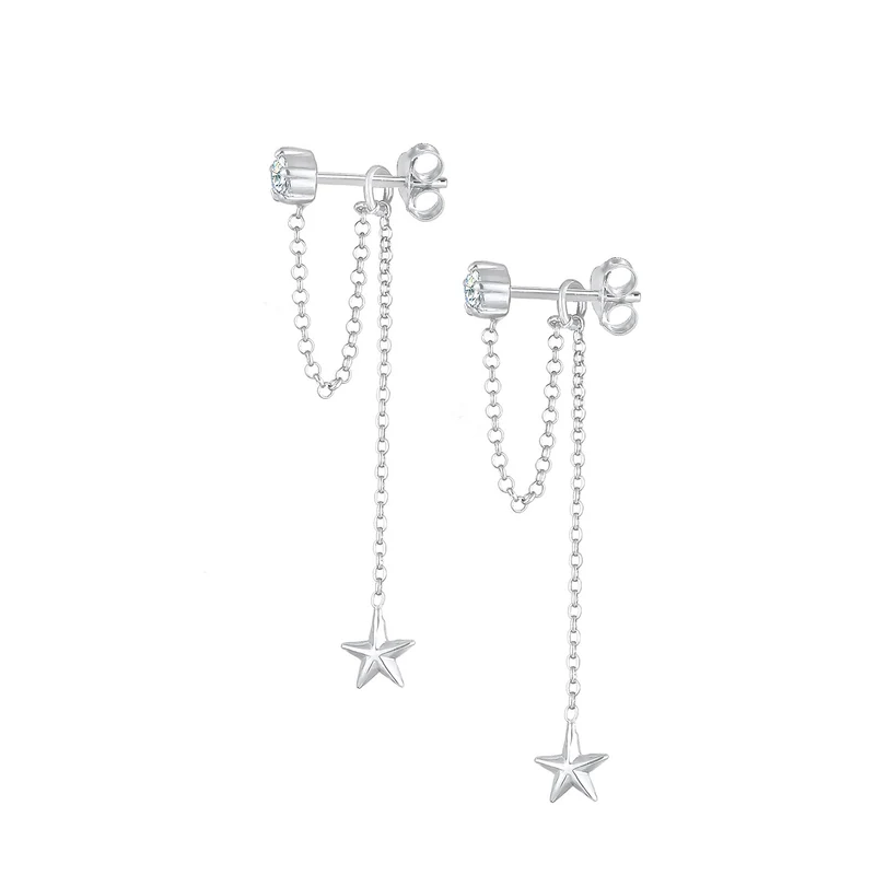 Ohrhänger Astro | Mit Kristallen von Swarovski® (Weiß)