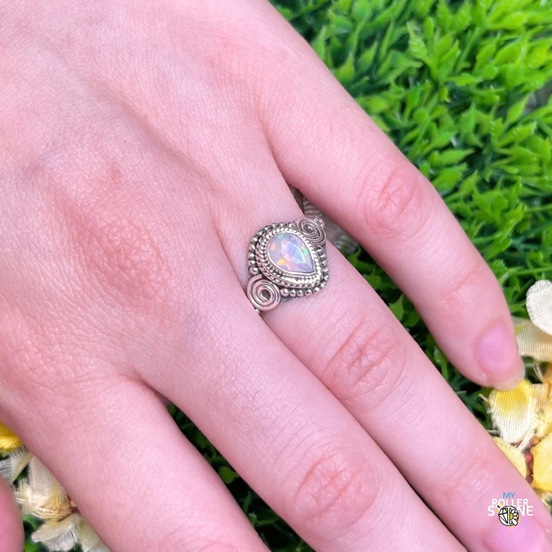 Äthiopischer Opal-Silberring #411