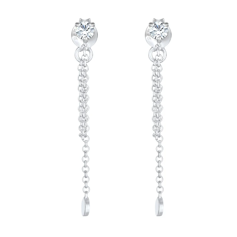 Ohrhänger Ear Chain | Mit Kristallen von Swarovski® (Weiß)