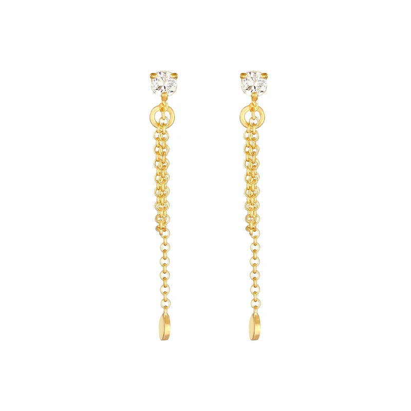 Ohrhänger Ear Chain | Mit Kristallen von Swarovski® (Weiß)
