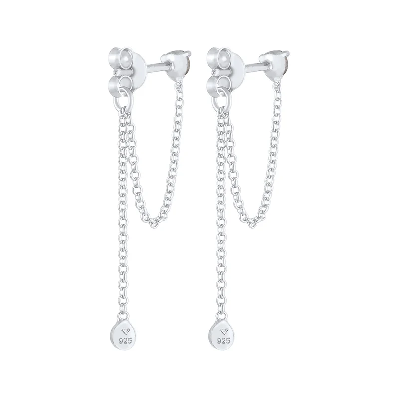Ohrhänger Ear Chain | Mit Kristallen von Swarovski® (Weiß)