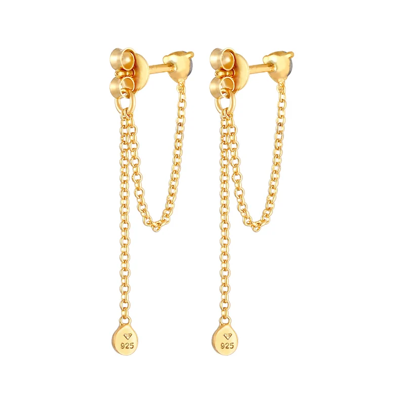 Ohrhänger Ear Chain | Mit Kristallen von Swarovski® (Weiß)