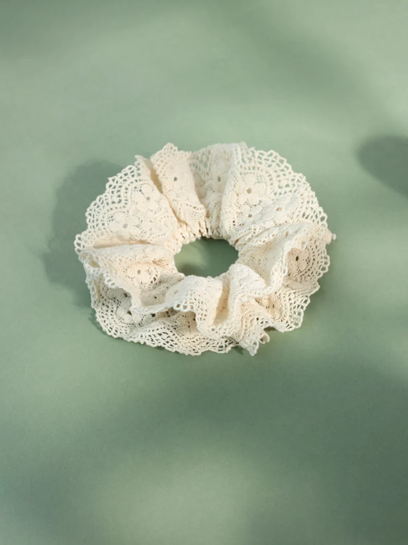 Lace Bloom Scrunchie