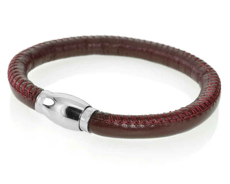 LEDERARMBAND DAMEN, ARMBAND SCHWARZ LEDER, MAGNET VERSCHLUSS