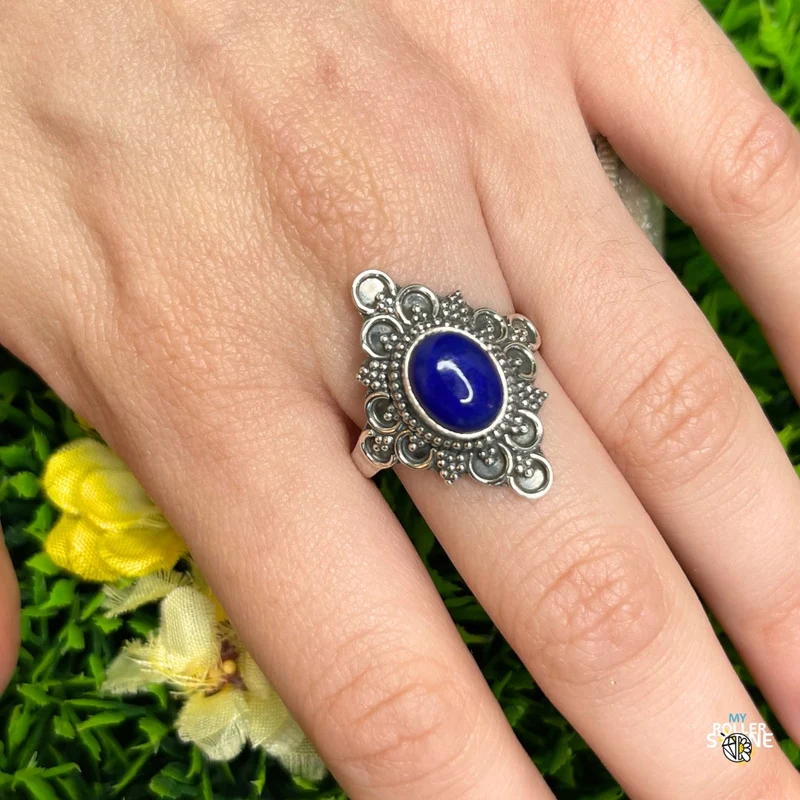 925 Silberring Lapislazuli #226