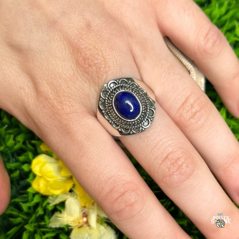 925 Silberring Lapislazuli #222
