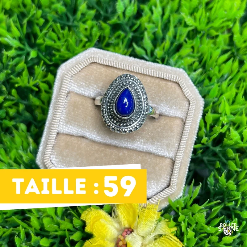 925 Silberring Lapislazuli #225