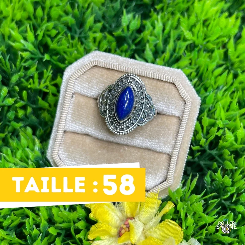 925 Silberring Lapislazuli #214