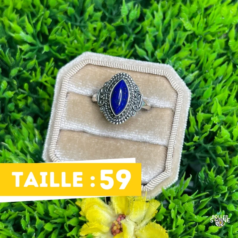 925 Silberring Lapislazuli #221