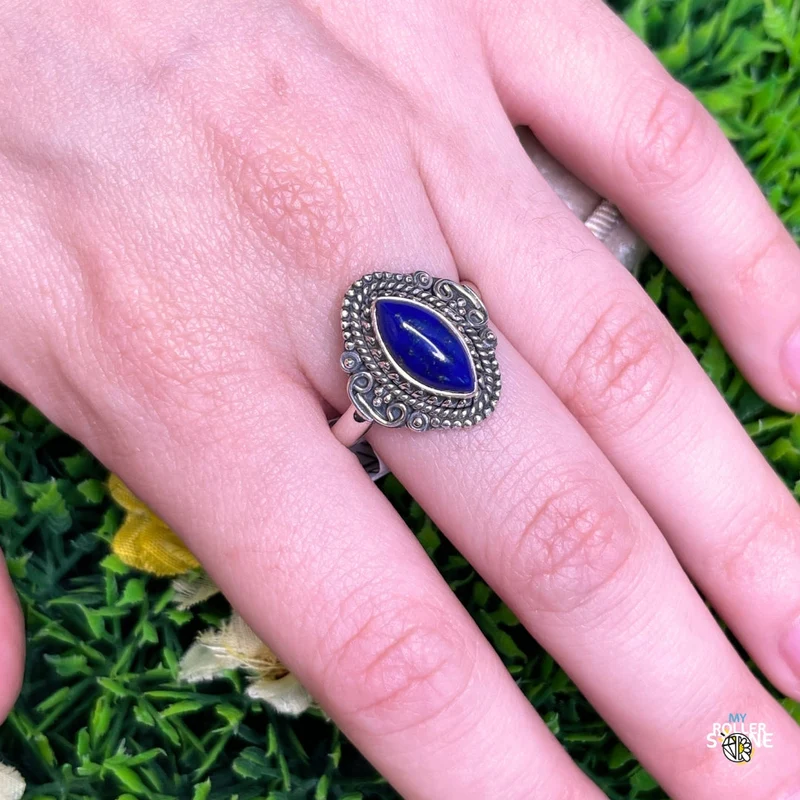 925 Silberring Lapislazuli #221