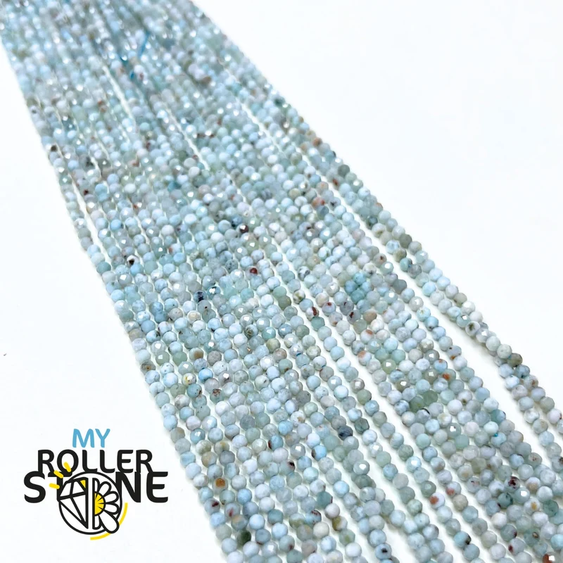 Larimar Facettierte Perle