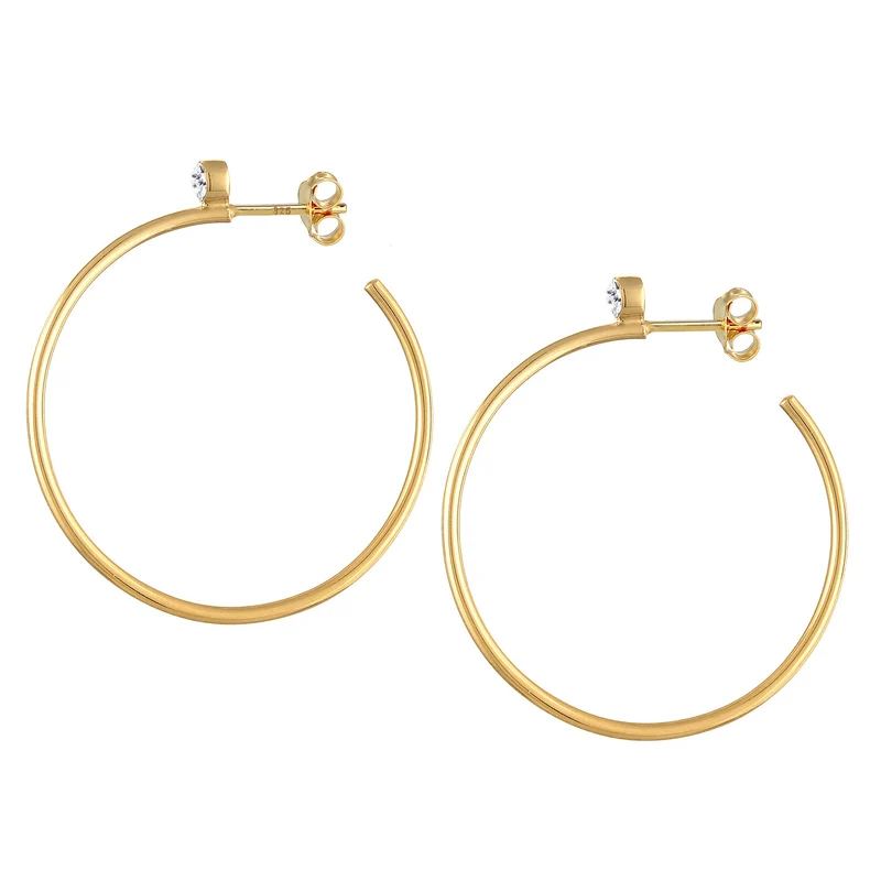 Creolen Stecker | Mit Kristallen von Swarovski® (weiß)