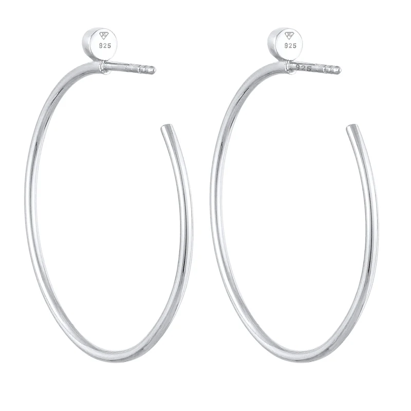 Creolen Stecker | Mit Kristallen von Swarovski® (weiß)