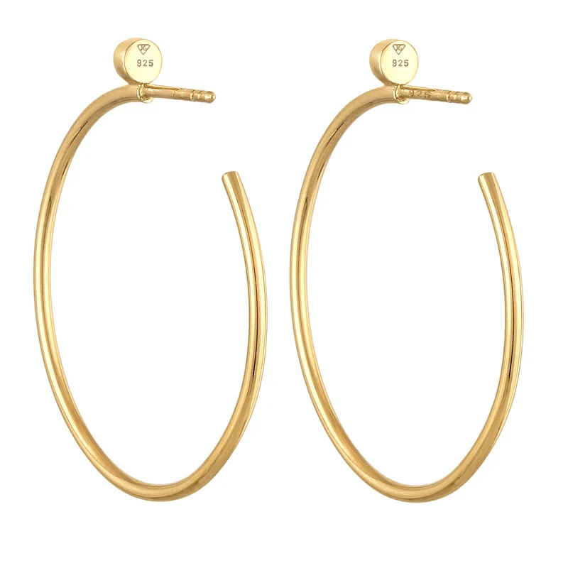 Creolen Stecker | Mit Kristallen von Swarovski® (weiß)