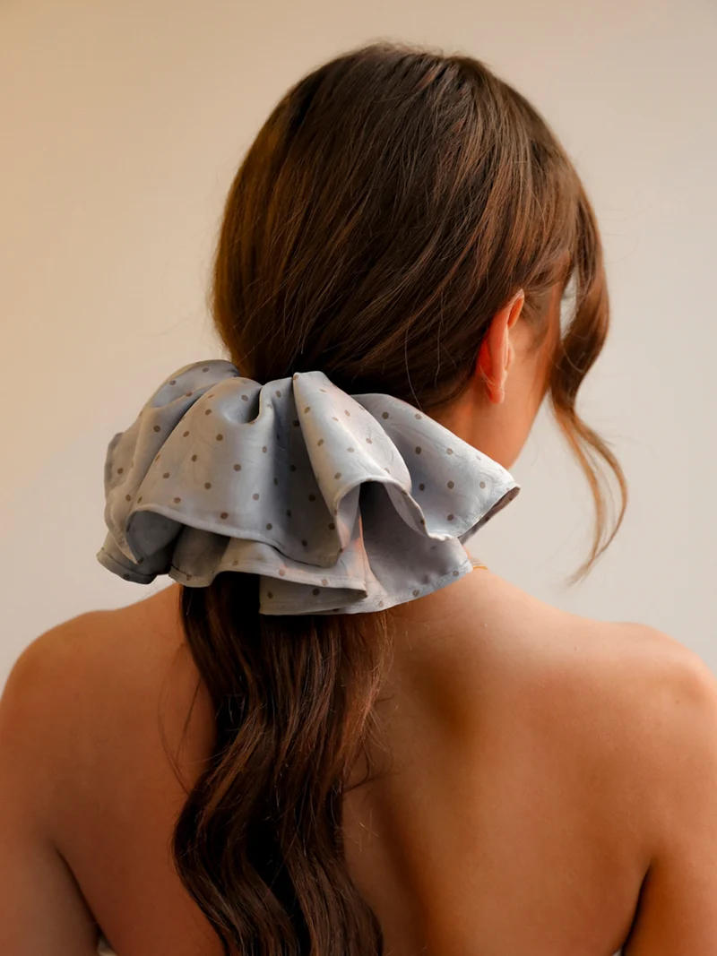 Elegant Polka Scrunchie