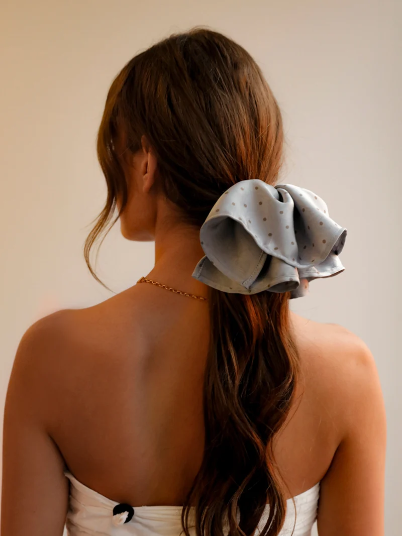 Elegant Polka Scrunchie