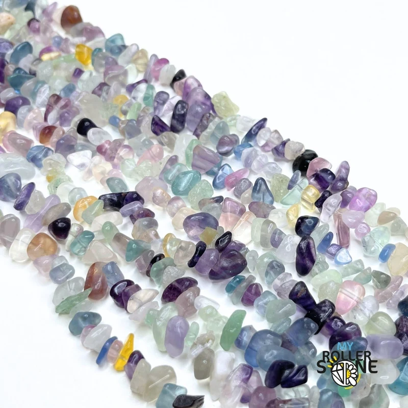 Regenbogen-Fluorit-Chip-Perle (40 cm)