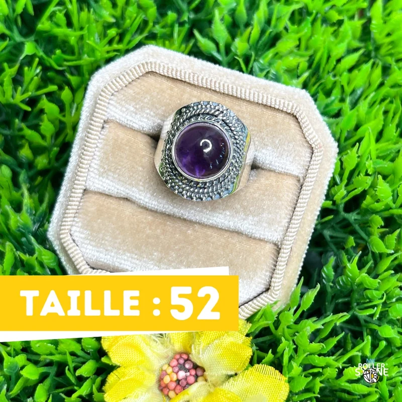 925 Silber Amethyst Ring #192