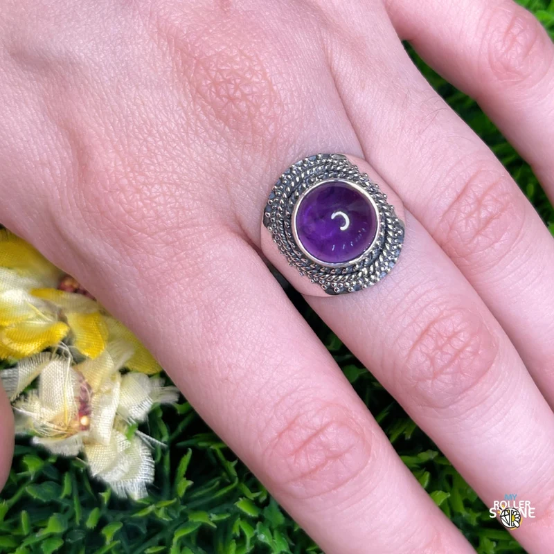 925 Silber Amethyst Ring #192