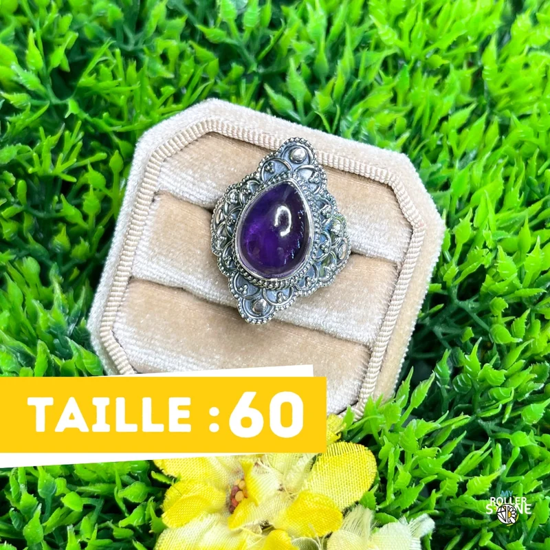 925 Silber Amethyst Ring #169