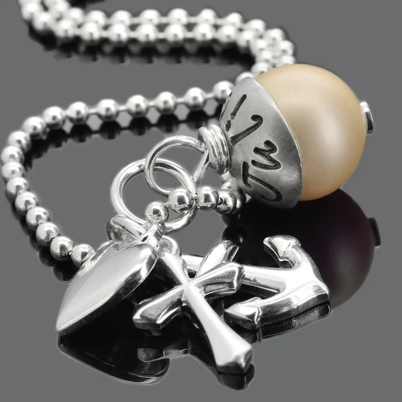 KETTE MIT GRAVUR, KOMMUNION SCHMUCK, GESCHENK KOMMUNION, GLAUBE LIEBE