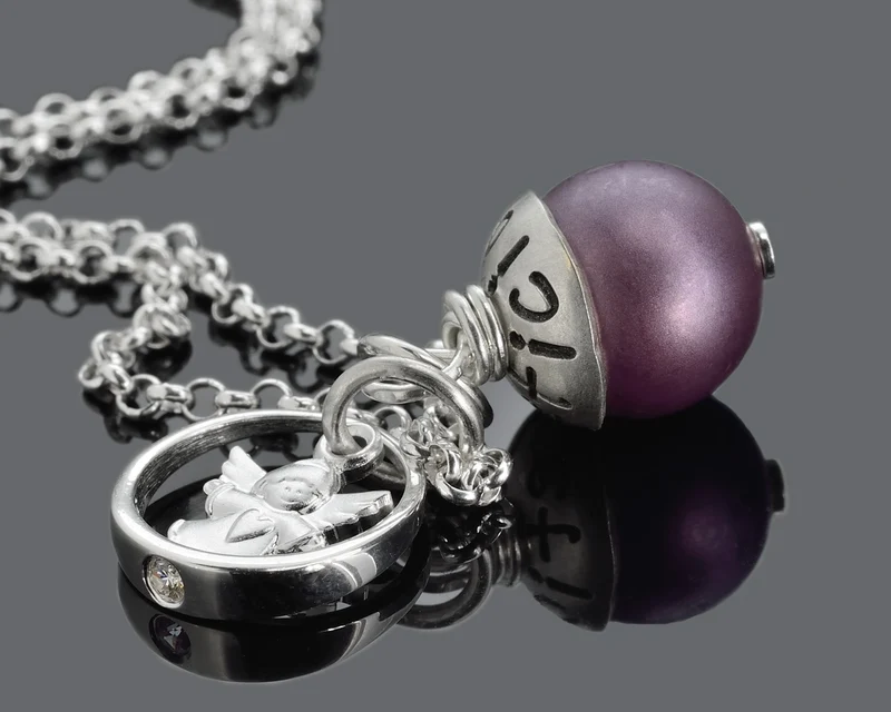 TAUFKETTE MIT GRAVUR, TAUFPERLE, TAUFRING MIT ENGEL, SCHUTZENGEL KETTE