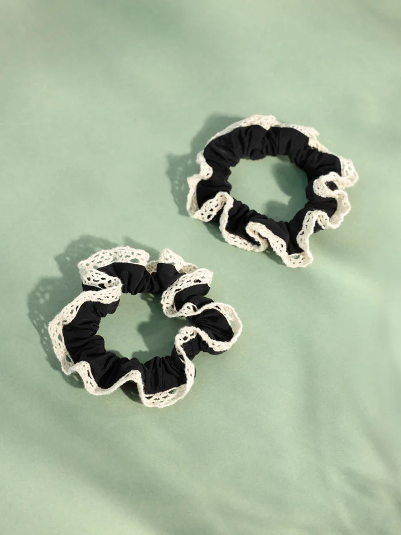 Lace Kiss Set Scrunchie Black