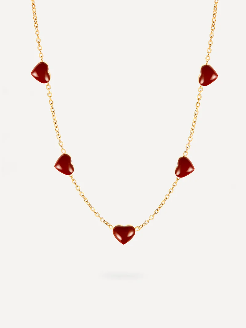 Red heart Kette