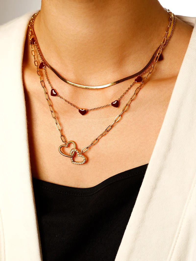 Red heart Kette