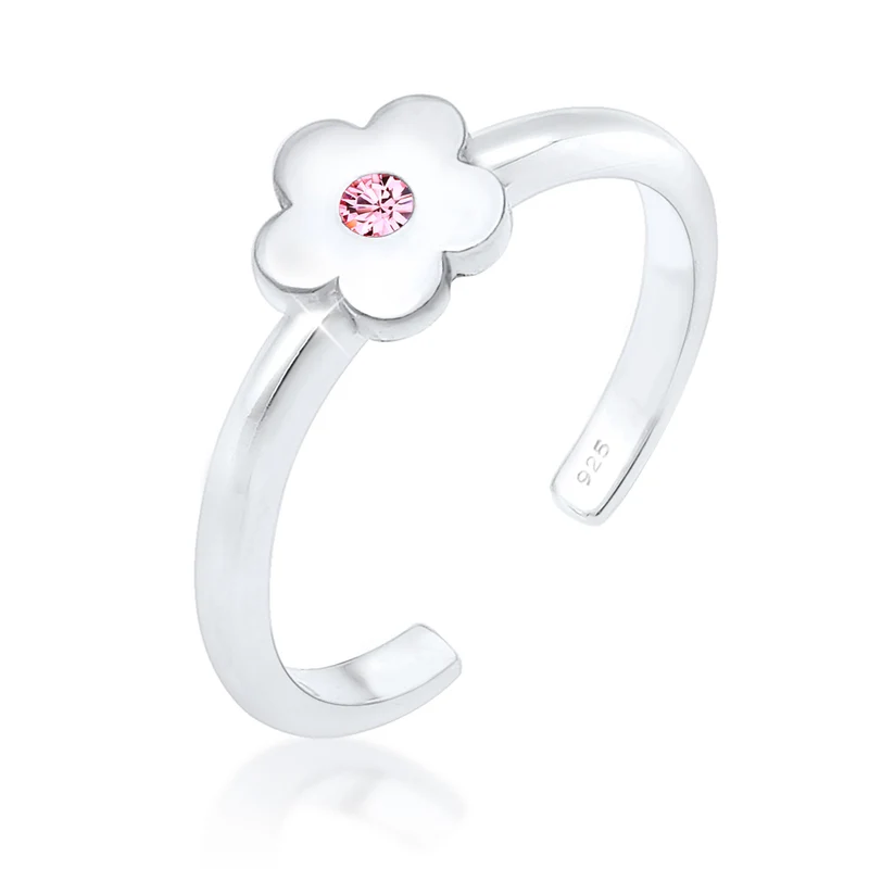 Ring Blume | Kristall ( Rosa )