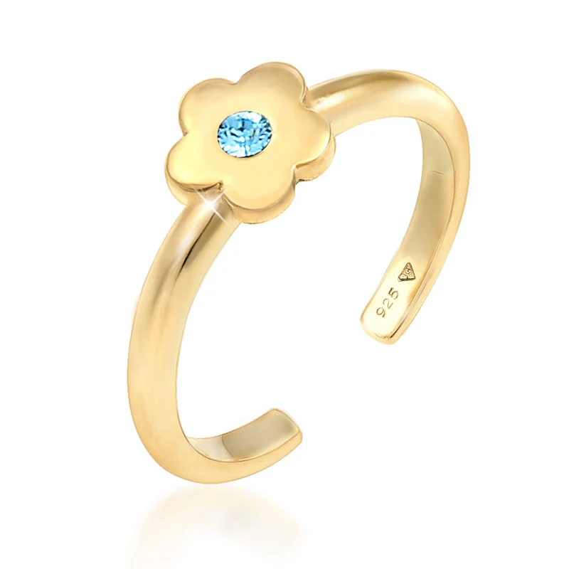 Ring Blume | Kristall ( Rosa )