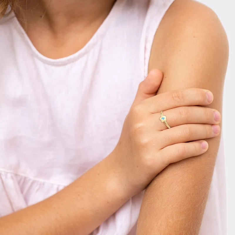 Ring Blume | Kristall ( Rosa )