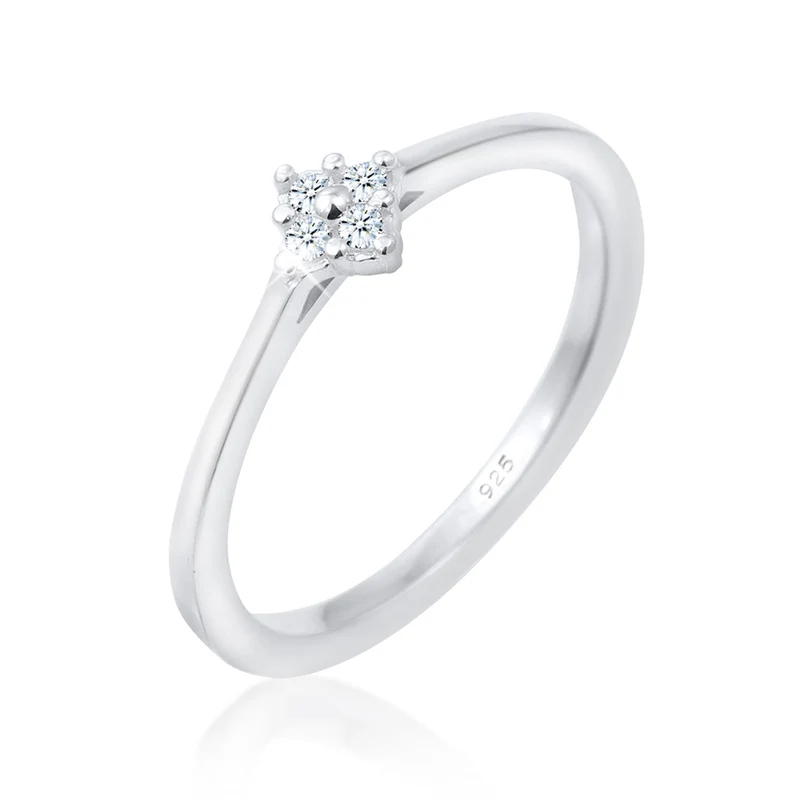 Verlobungsring | Diamant ( Weiß, 0,06 ct )