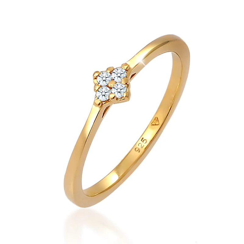 Verlobungsring | Diamant ( Weiß, 0,06 ct )